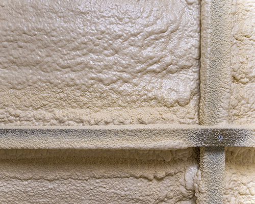 spray-foam-hanover-pa Newly installed spray foam installation on framing walls.